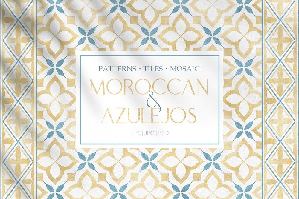 An islamic moroccan and azulejos patterns