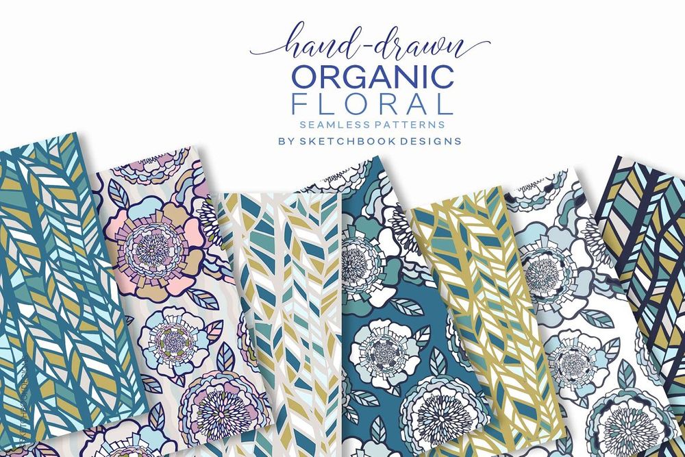 An organic floral seamless patterns