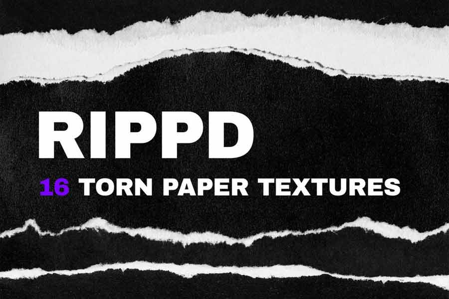 A free rippd torn paper texture pack