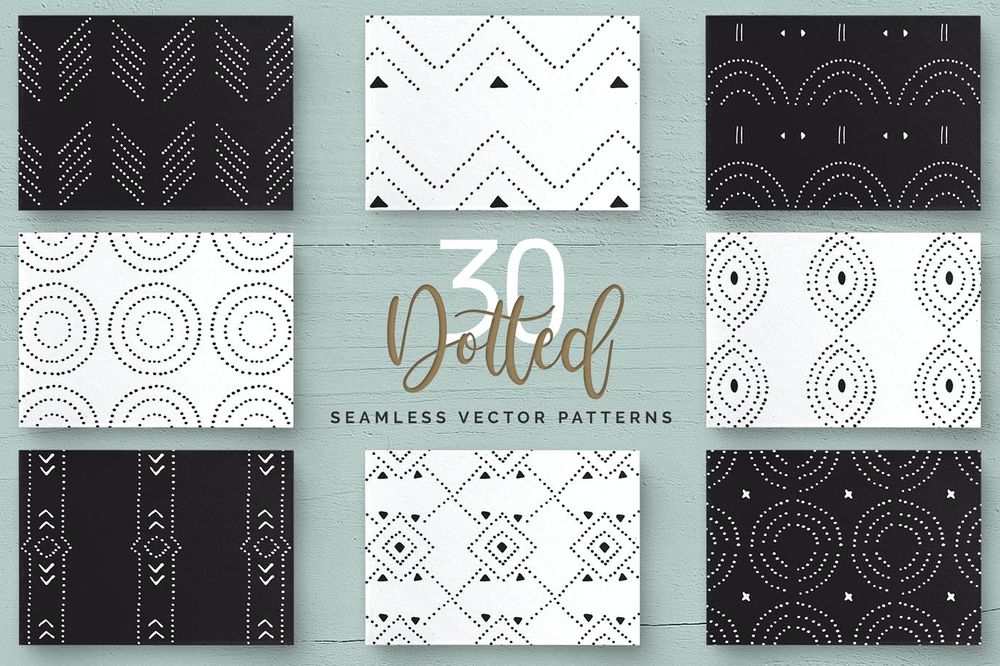 A dotted vector patterns and tiles