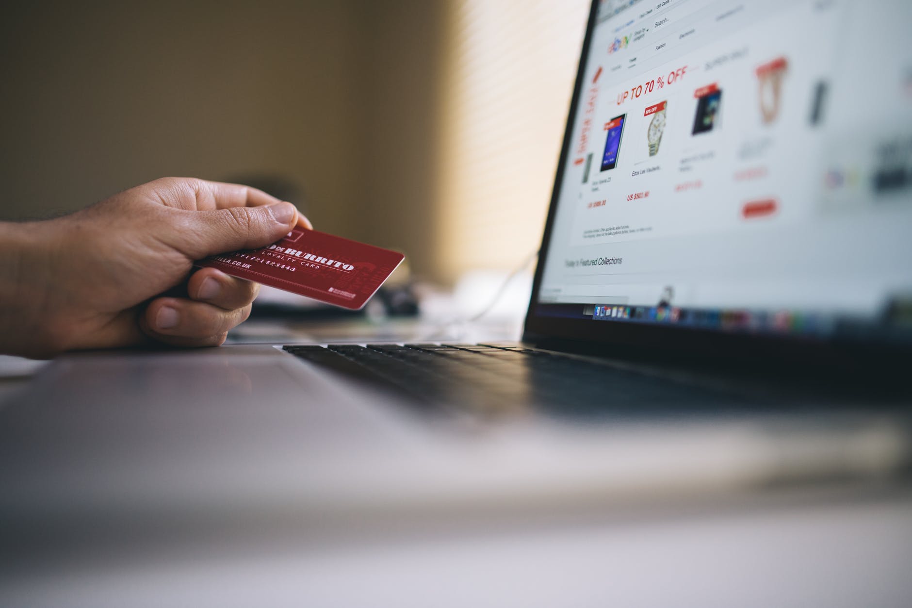 A man watching ecommerce website