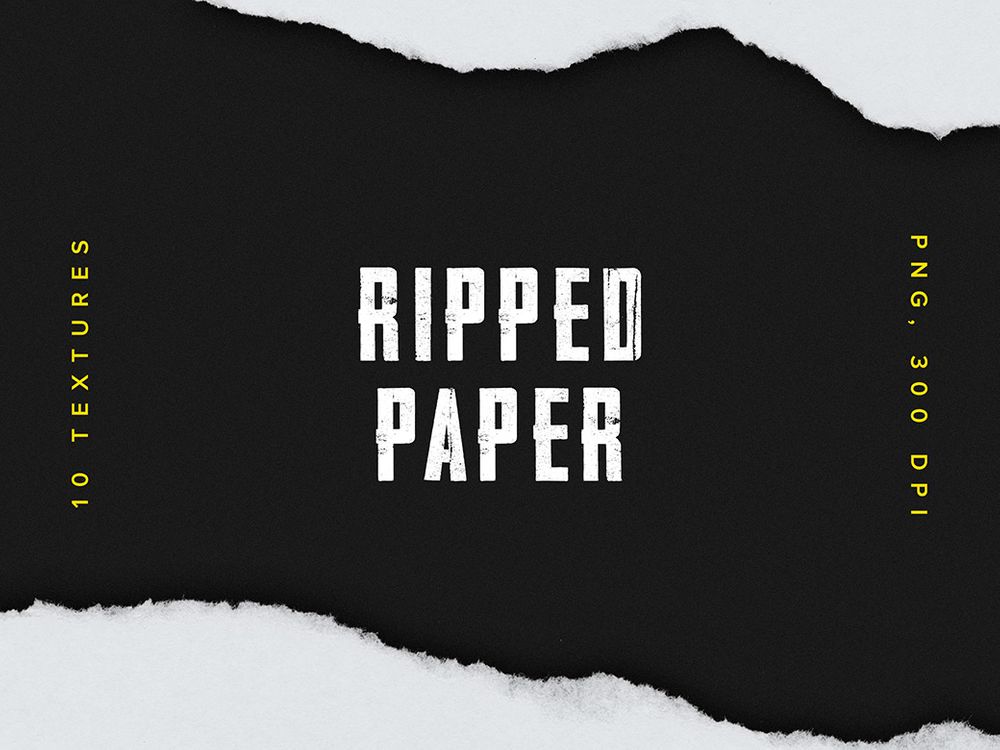 A free ripped paper texture set