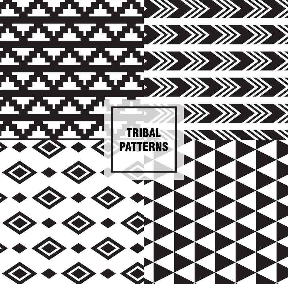 A free white and black tribal patterns