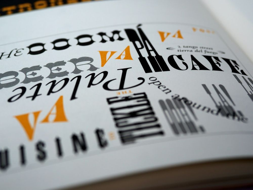 Different style fonts in a book