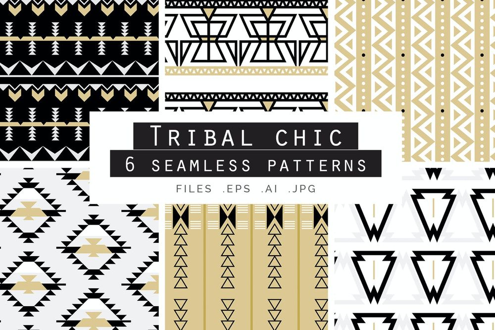 A tribal seamless vector patterns