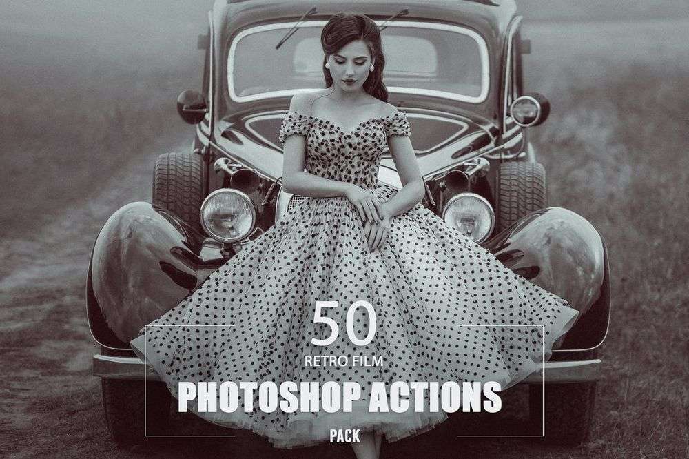 A set of retro film photoshop actions