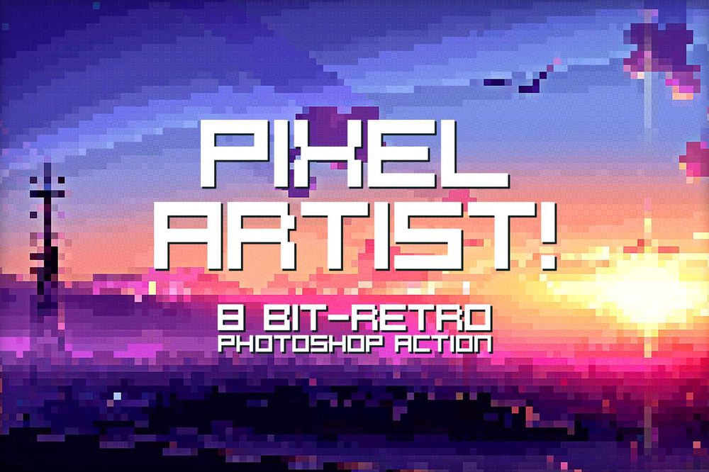 A pixel artist photoshop action