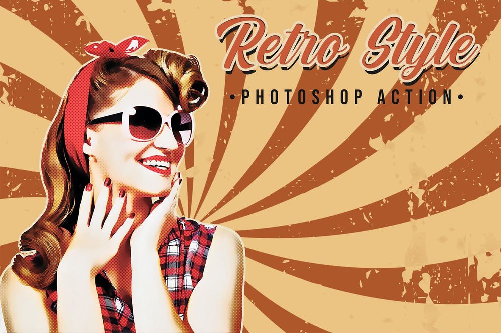 A true colored retro photoshop action