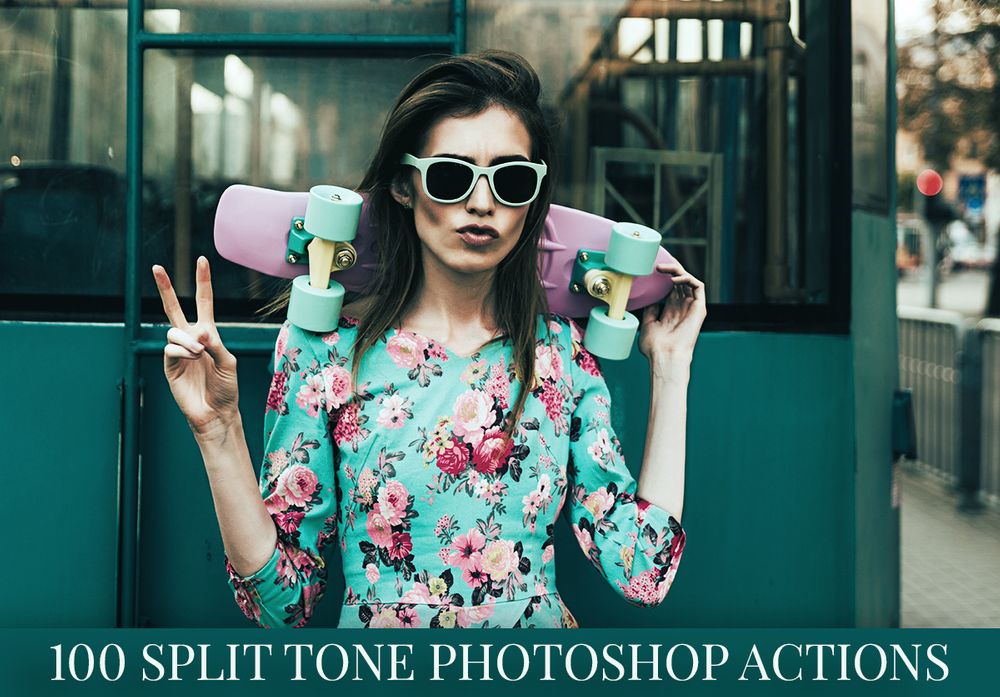 A set of free split tone photoshop actions