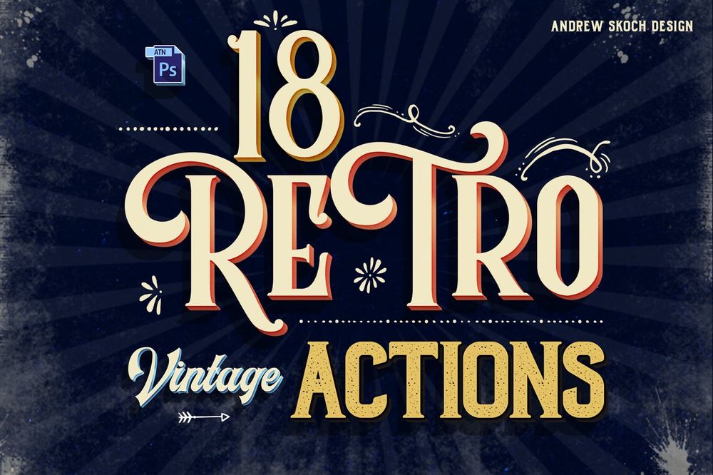 A vintage text photoshop action