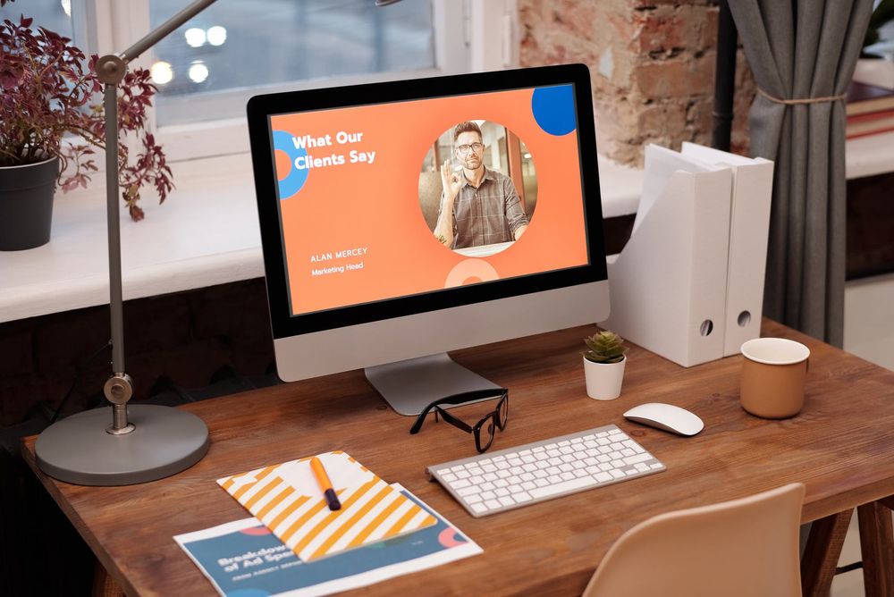 An iMac on the desk