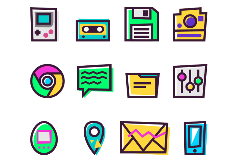 A free 90s vintage icons