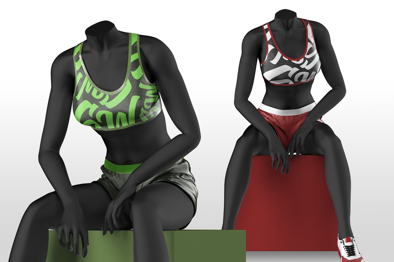 A crop top mannequin mockup template