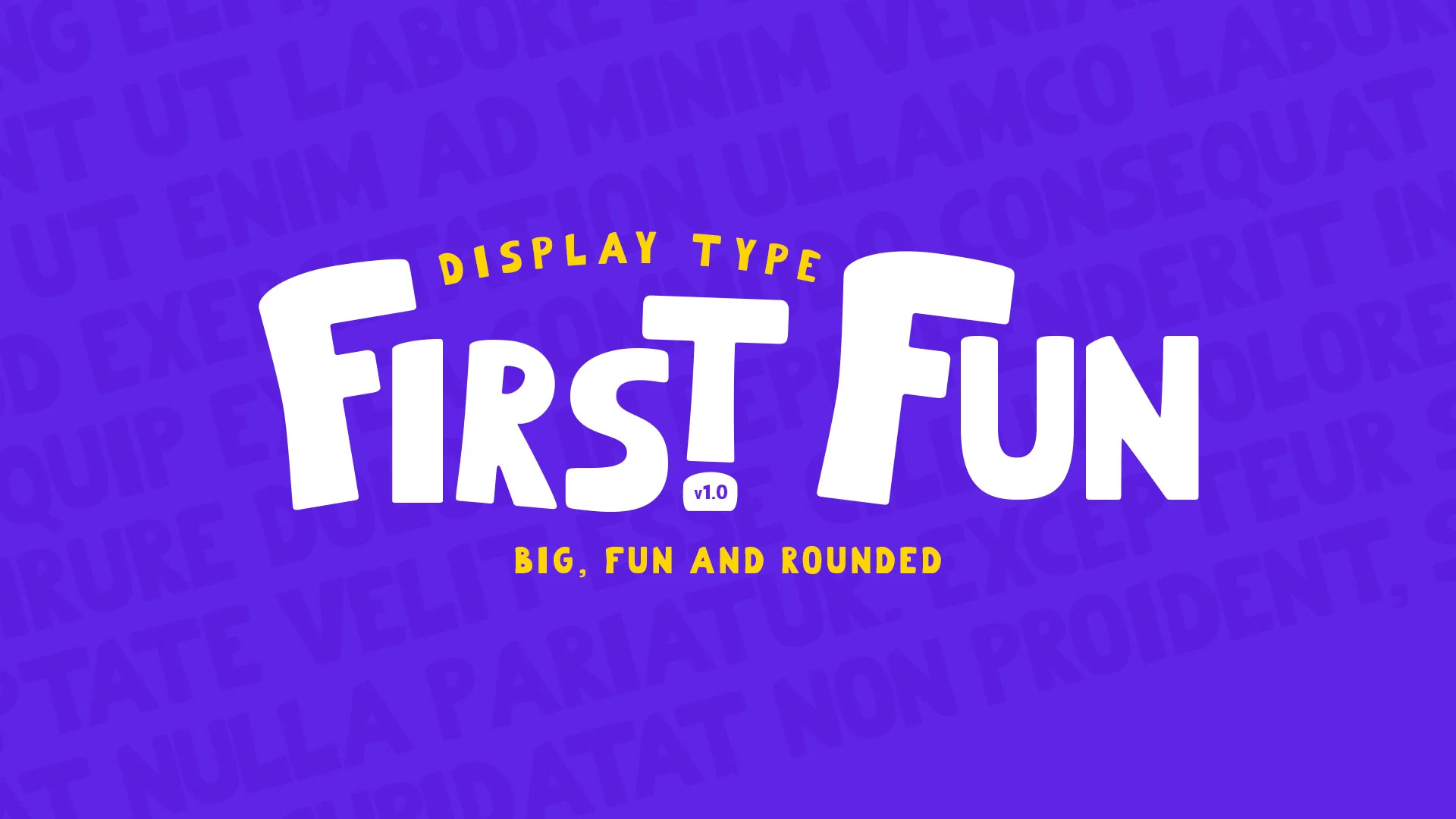 A free big fun and rounded display font