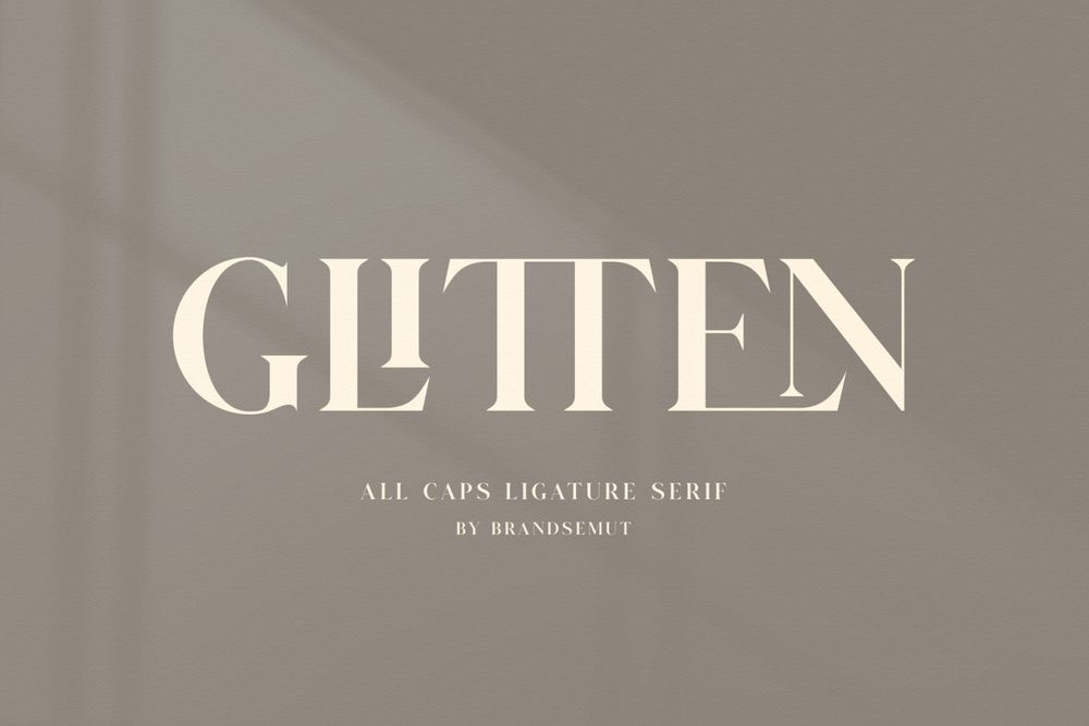 An all caps ligature serif font