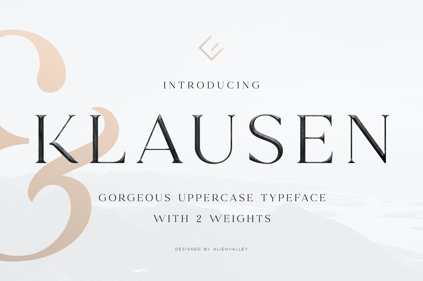 A gorgeous uppercase typeface