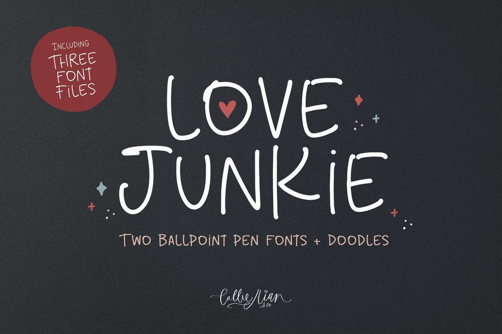 Two ballpoint pen fonts