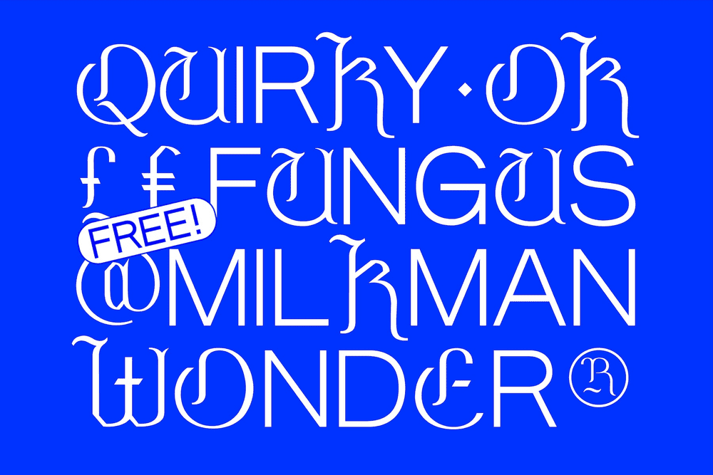 A free grotesk sharp typeface