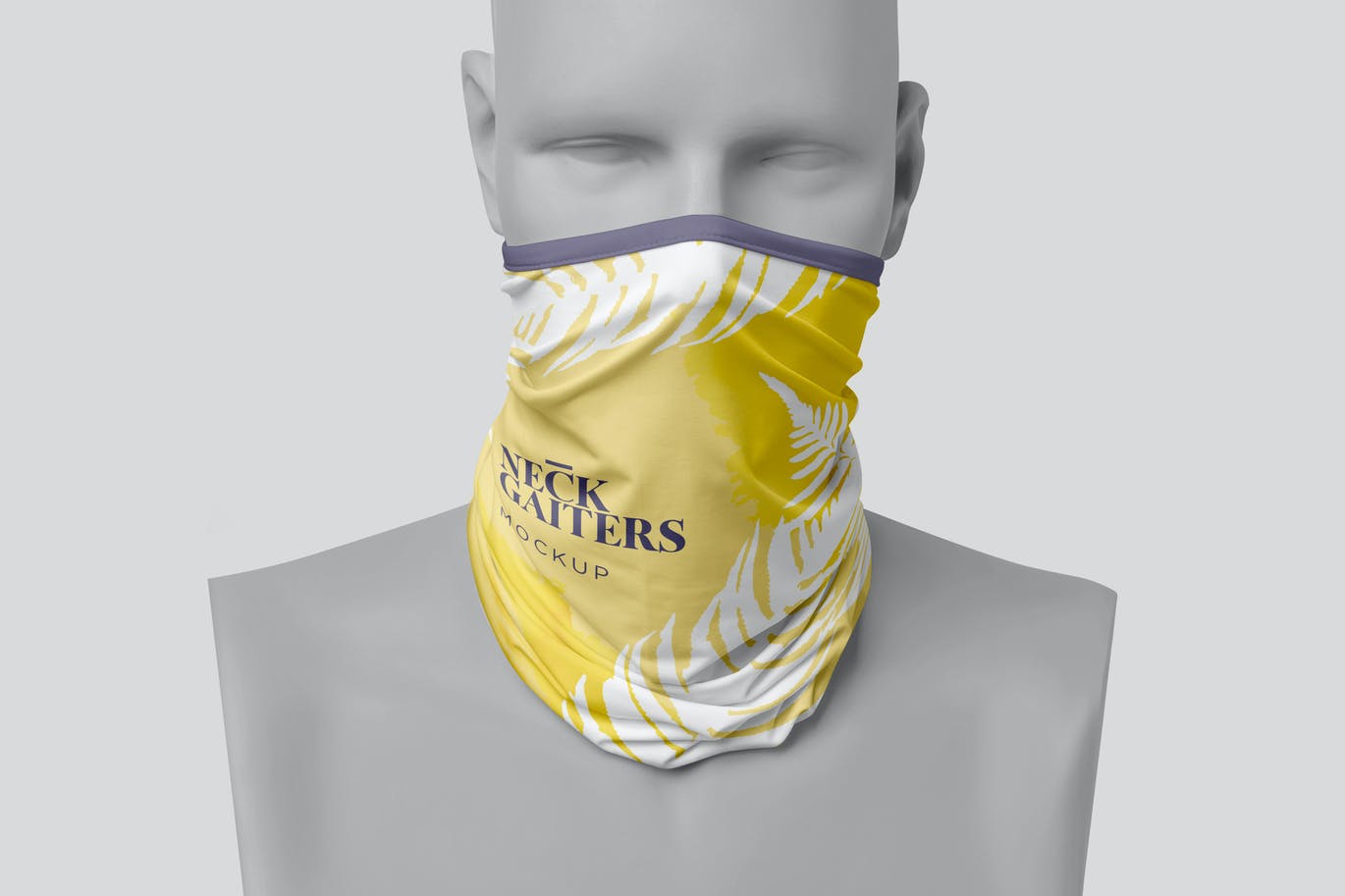 A neck gaiter on mannequin mockup