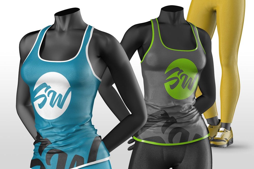 A tank top mannequin mockup template