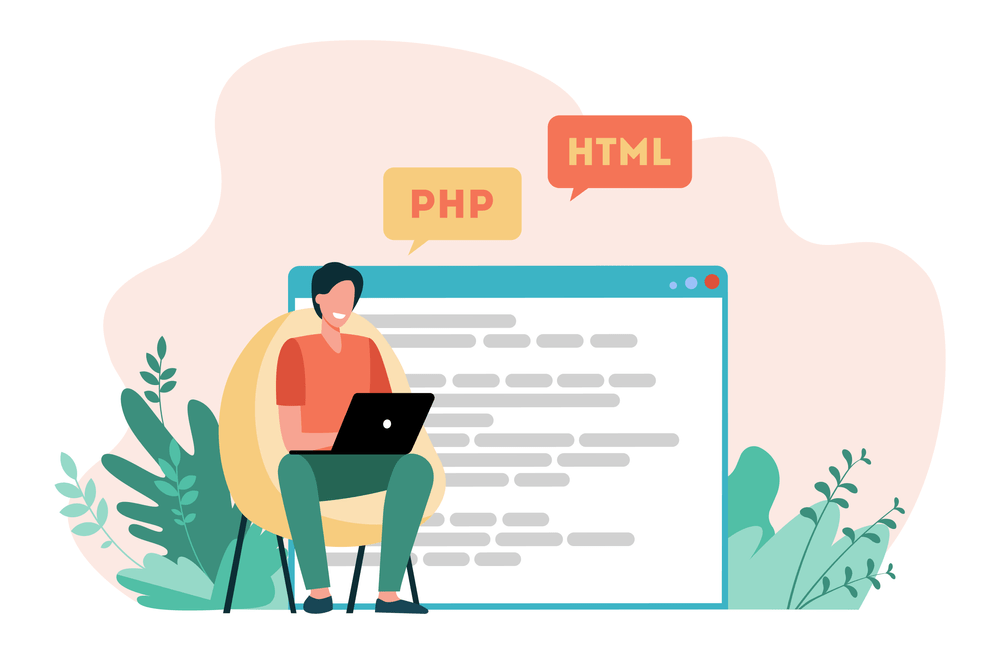 A coding people illustration