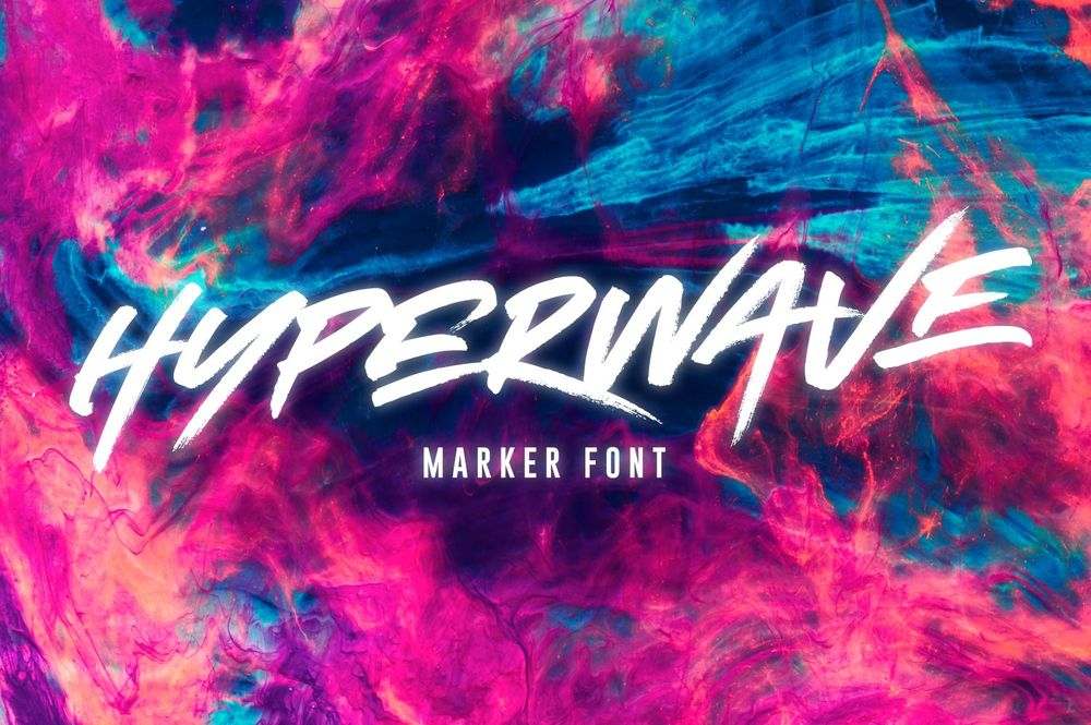 An energetic marker font