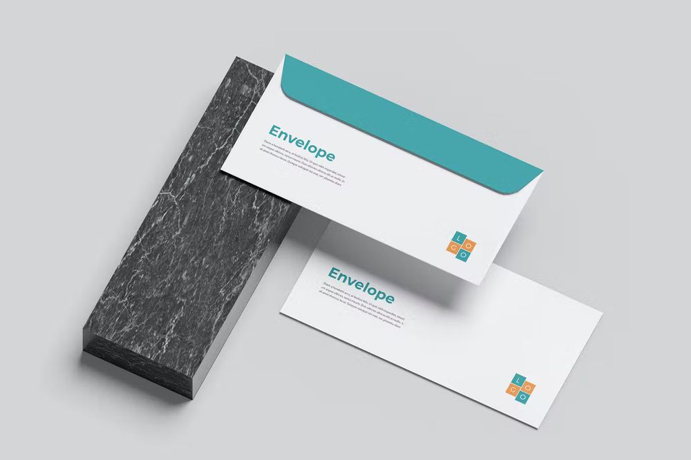 Two envelope mockup template