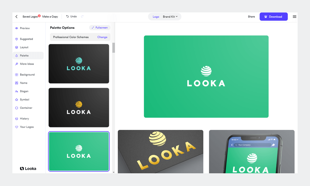 Looka to create a logo