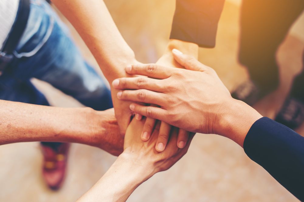 A hands showing a team