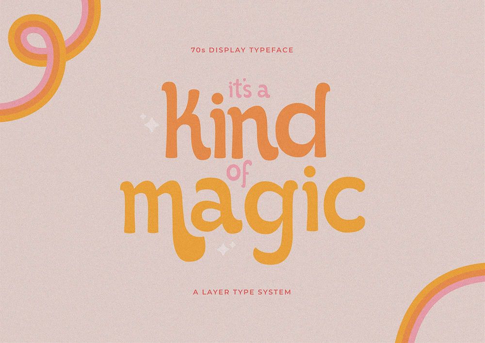 A free magical retro font