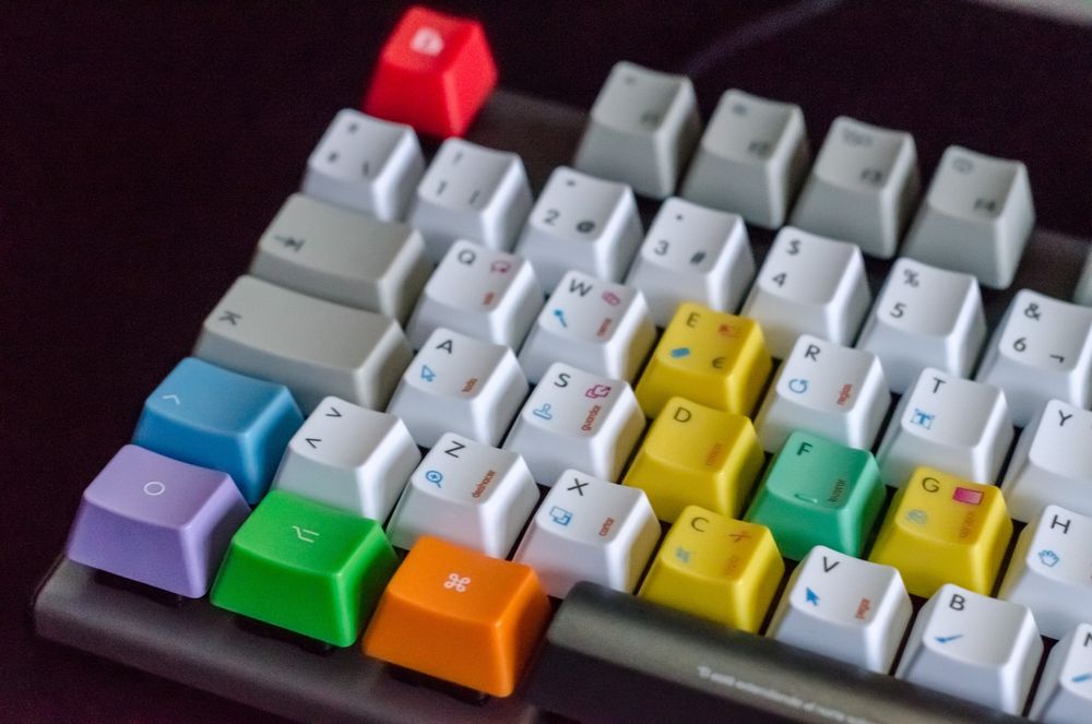 A colorful keyboard