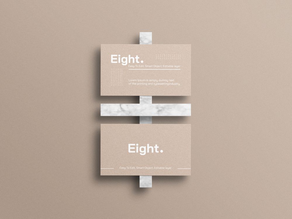 A free kraft paper business card template