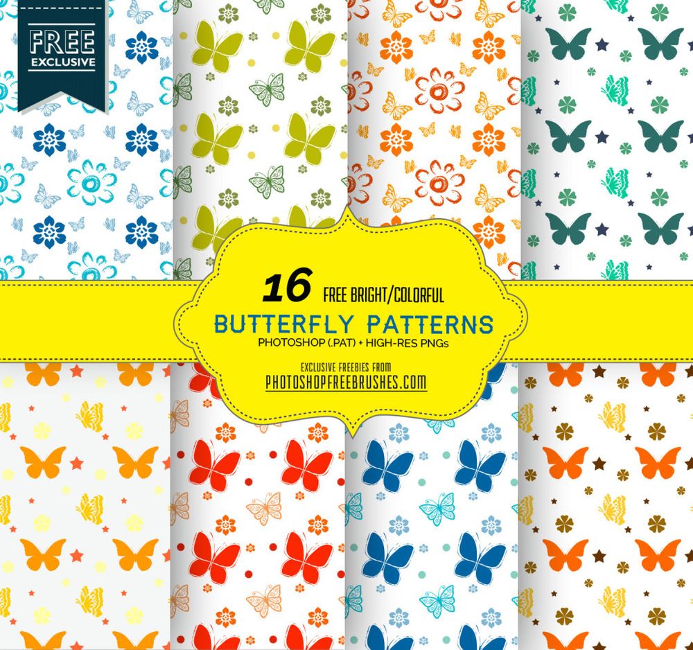 A free butterfly pattern set