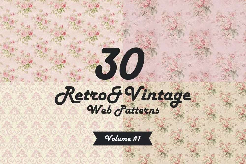 A set of retro vintage patterns