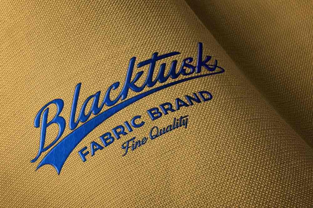 Embroidered fabric logo mockup template
