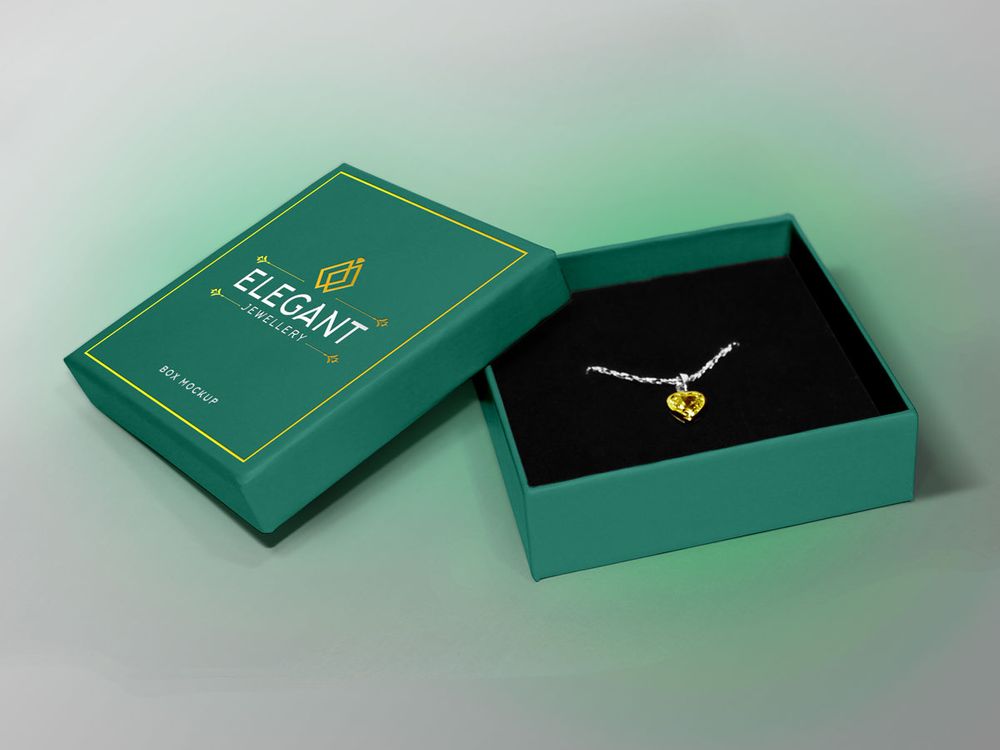 A free small jewelry packaging mockup