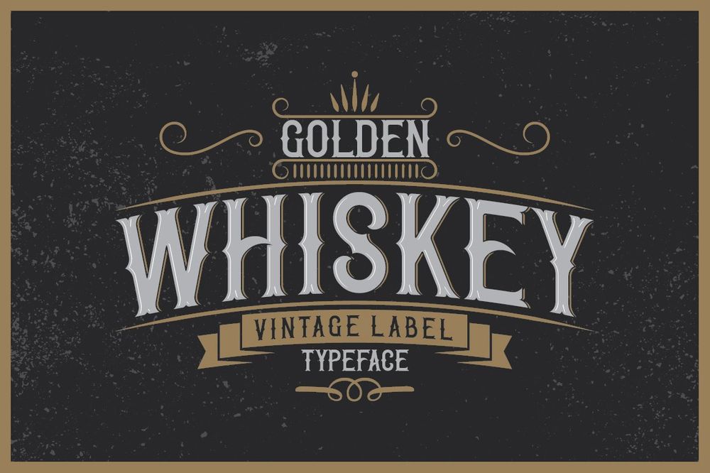 A vintage label typeface