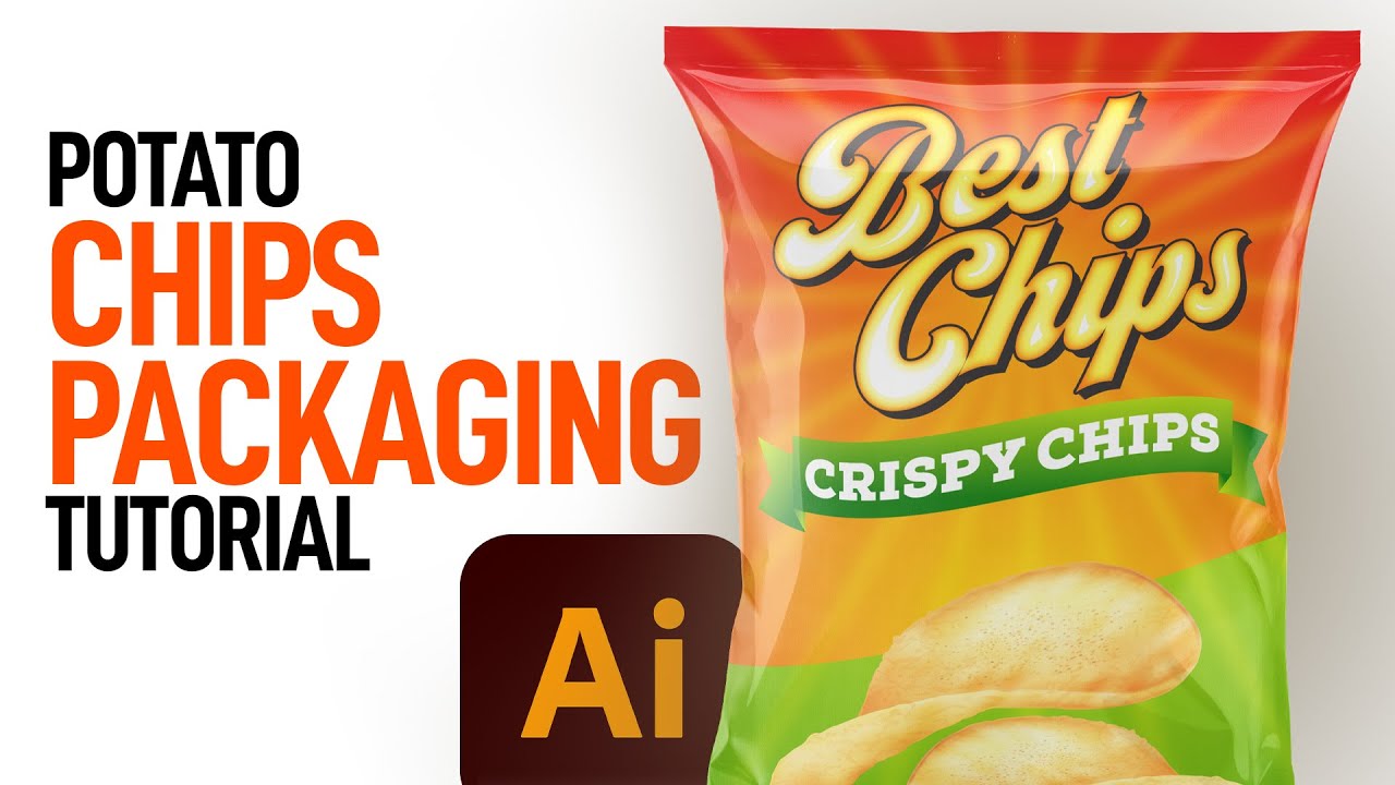 How to create potato chips packaging in adobe illustrator tutorial