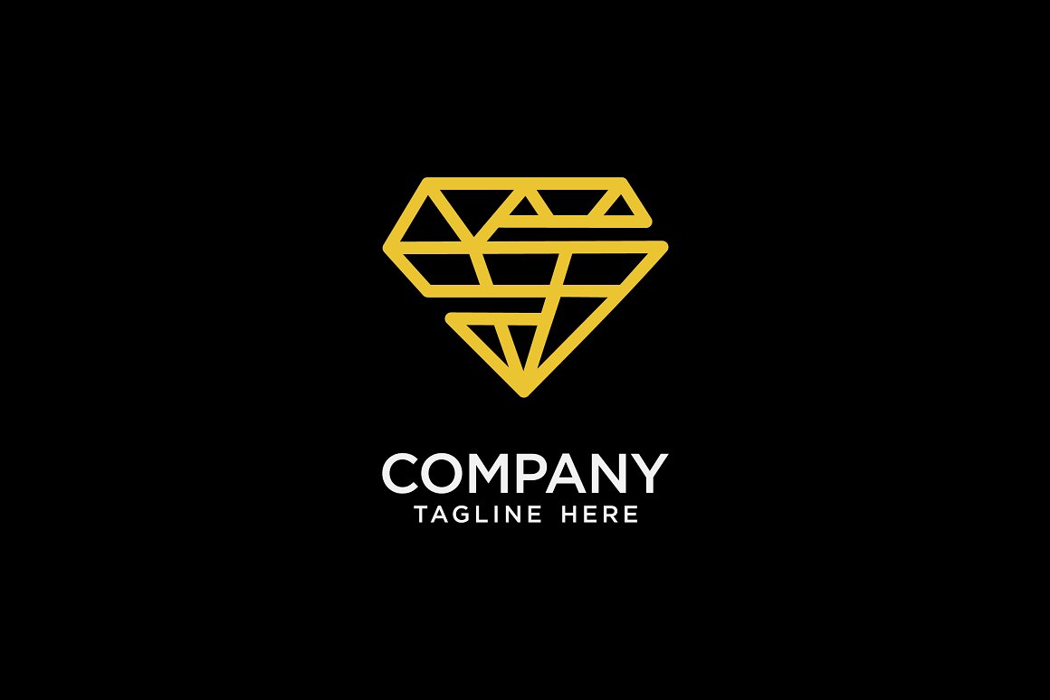 Diamond and letter s logo template