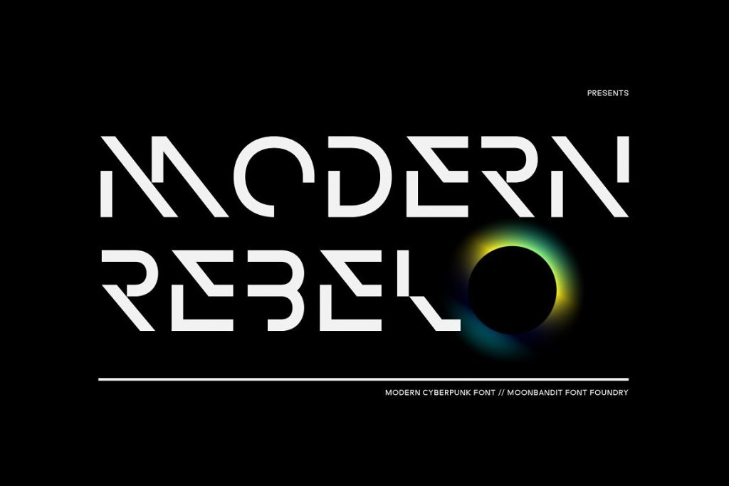 A future inspired cyberpunk style font