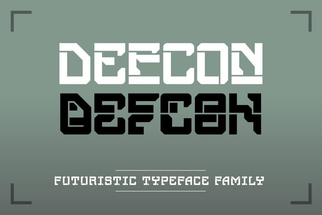 Cyberpunk futuristic typeface family