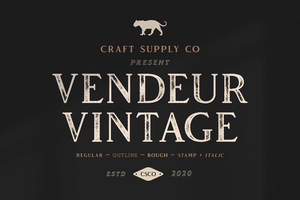 A vintage font family