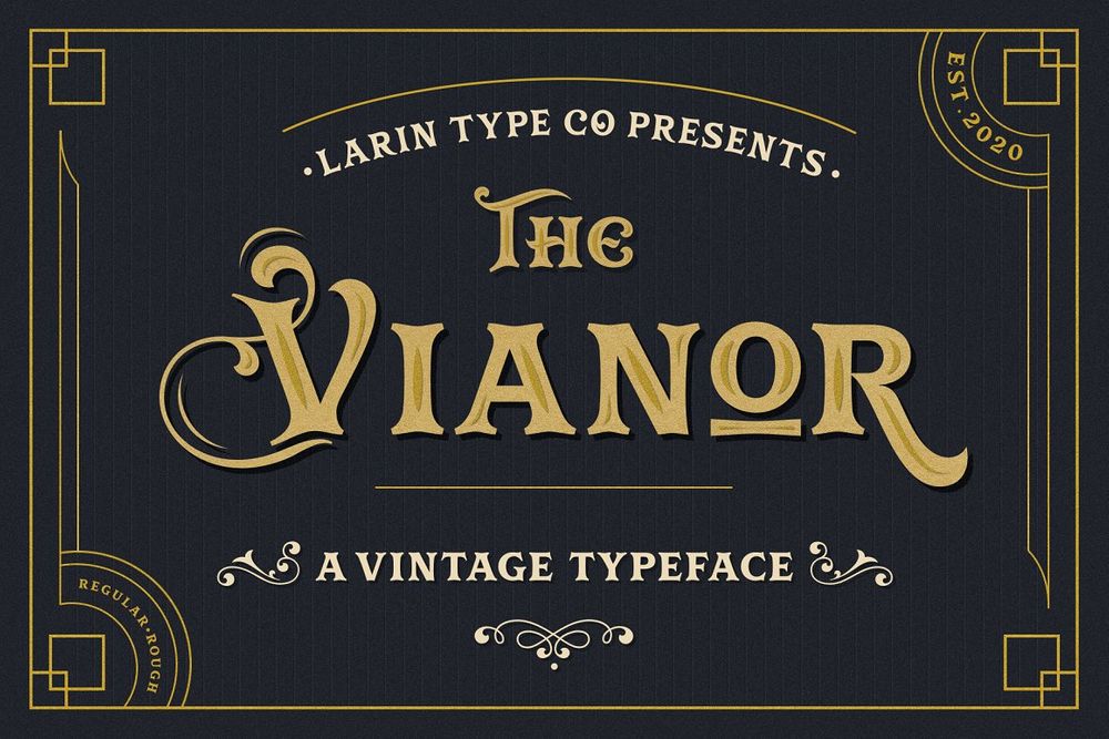 A vintage typeface for whiskey styling