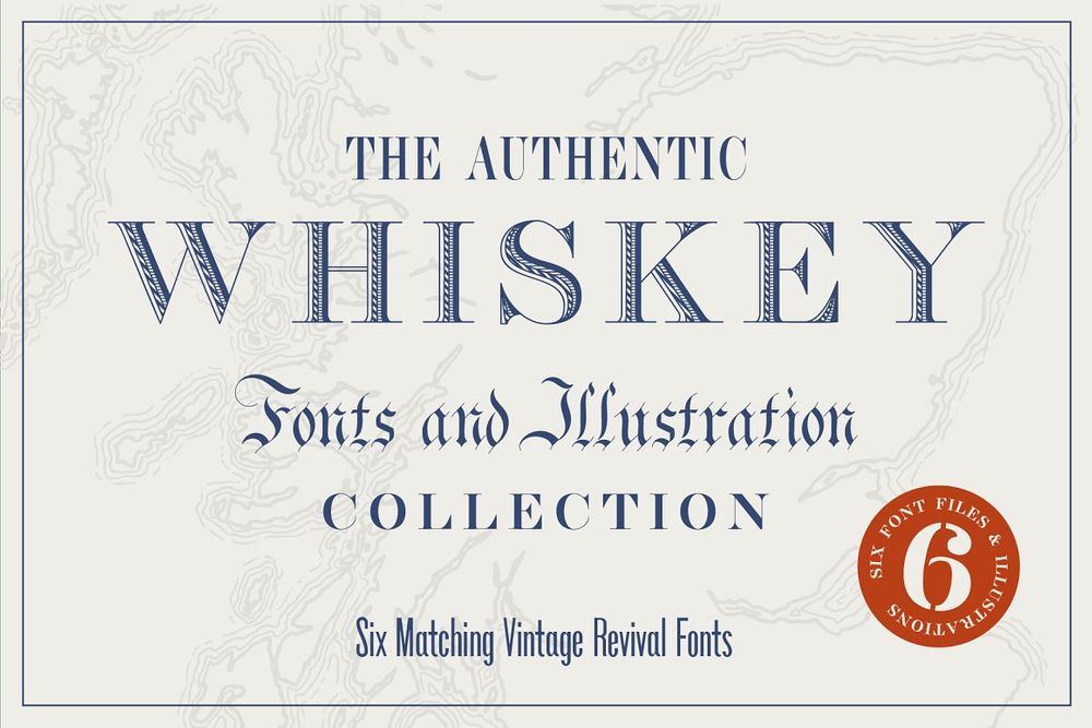 An authentic whiskey fonts