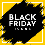 Black friday icons cover