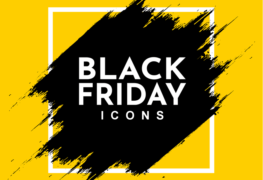 Black friday icons cover