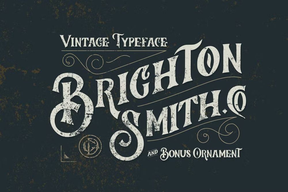 A vintage label typeface