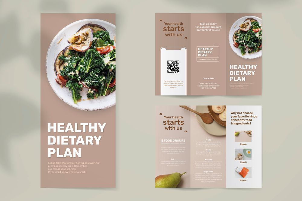 Food brochure and banners