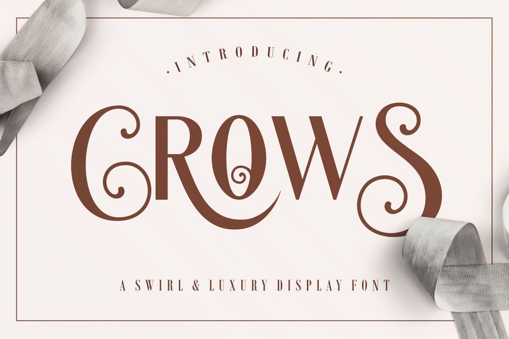 A swirl and luxury display font