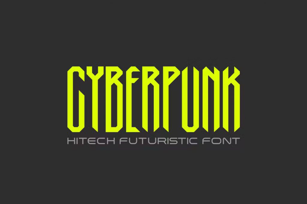 Hitech cyberpunk futuristic font